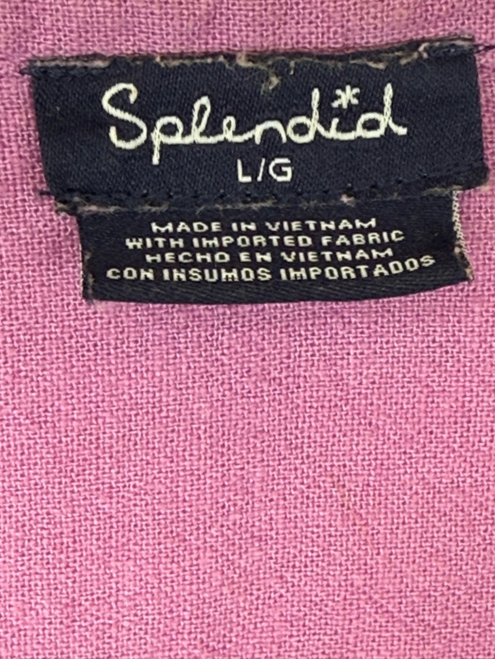 Splendid tops large blue and lavender linen blend - Picture 11 of 14